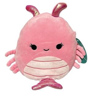 1 Squishmallow Shrimp, 7.5 Inch Plush Toy, Simone, Light Pink, For 3+ Years Old